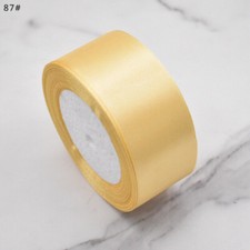 1.58" Wide 25 Yards Satin Ribbon Craft Roll Wrap Decoration Champagne Color 2Pcs
