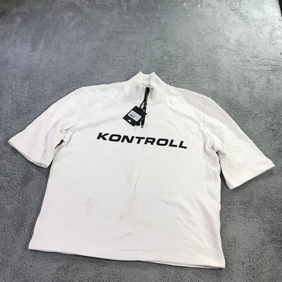 Kappa Hoodie Mens Large L Kontroll Pullover Quarter Zip White Half Sleeve gb4564