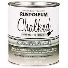 Rust-Oleum 315883 Chalked Decorative Glaze, 30oz Can, Semi-Transparent Smoked