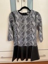 girl faux leather dress size 40 Eur US 10 12 M wedding party evening spring