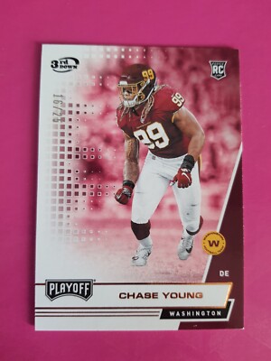 2020 Panini Playoff 3rd Down Chase Young Washington RC Rookie /25