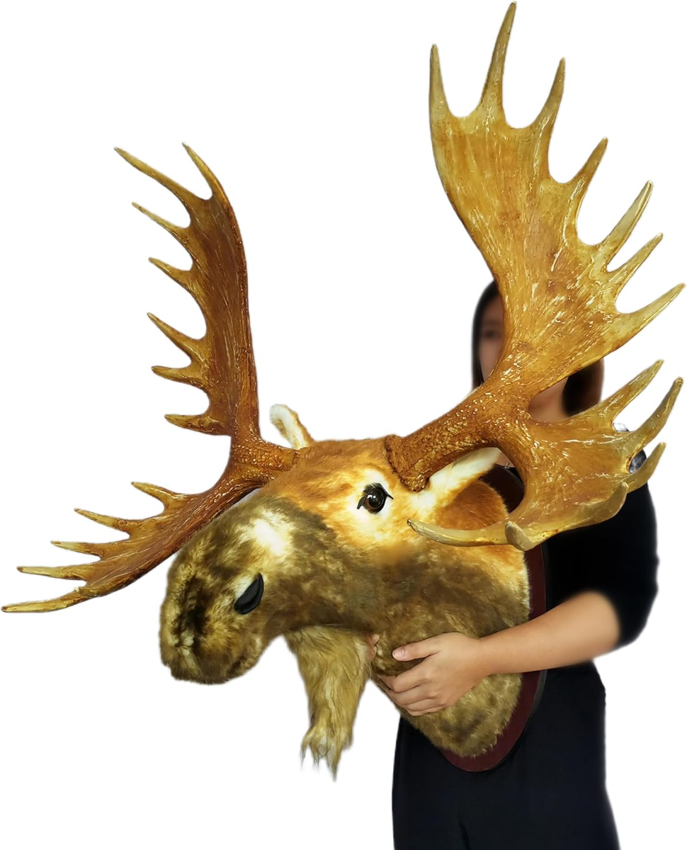 Life-Size Moose Head Trophy Wall Décor Wall Hanging Wall
