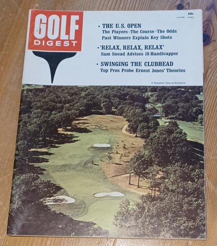Vintage USA Golf DIgest Magazine June 1963 - Brookline cover