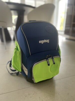 Orig Ergobag Cubo Wide Kinder Rucksack Schultasche Schulranzen Blau Einschulung