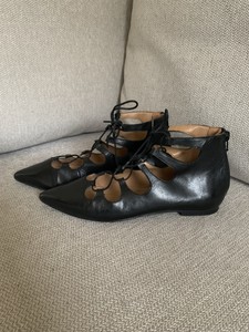 pointed strappy flats