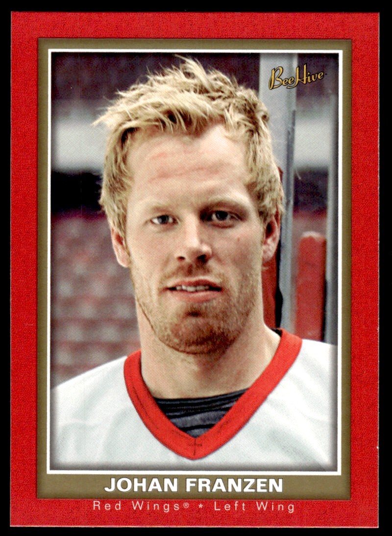 2005-06 Upper Deck Beehive Blue Johan Franzen Rookie Detroit Red Wings #127 R59