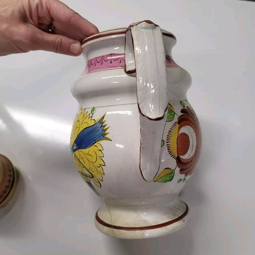 Staffordshire Gaudy Dutch Oyster Coffee Pot Pearlware C 1820 - Picture 4 of 12