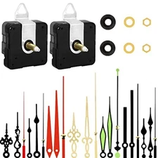 2 Pcs DIY Quartz Clock Mechanism Kit Wall Clock Movement Parts Motor Replacement