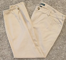 LAUREN Ralph Lauren Ladies SIZE 16 Khaki Twill Pant Snap Ankle Equestrian Style