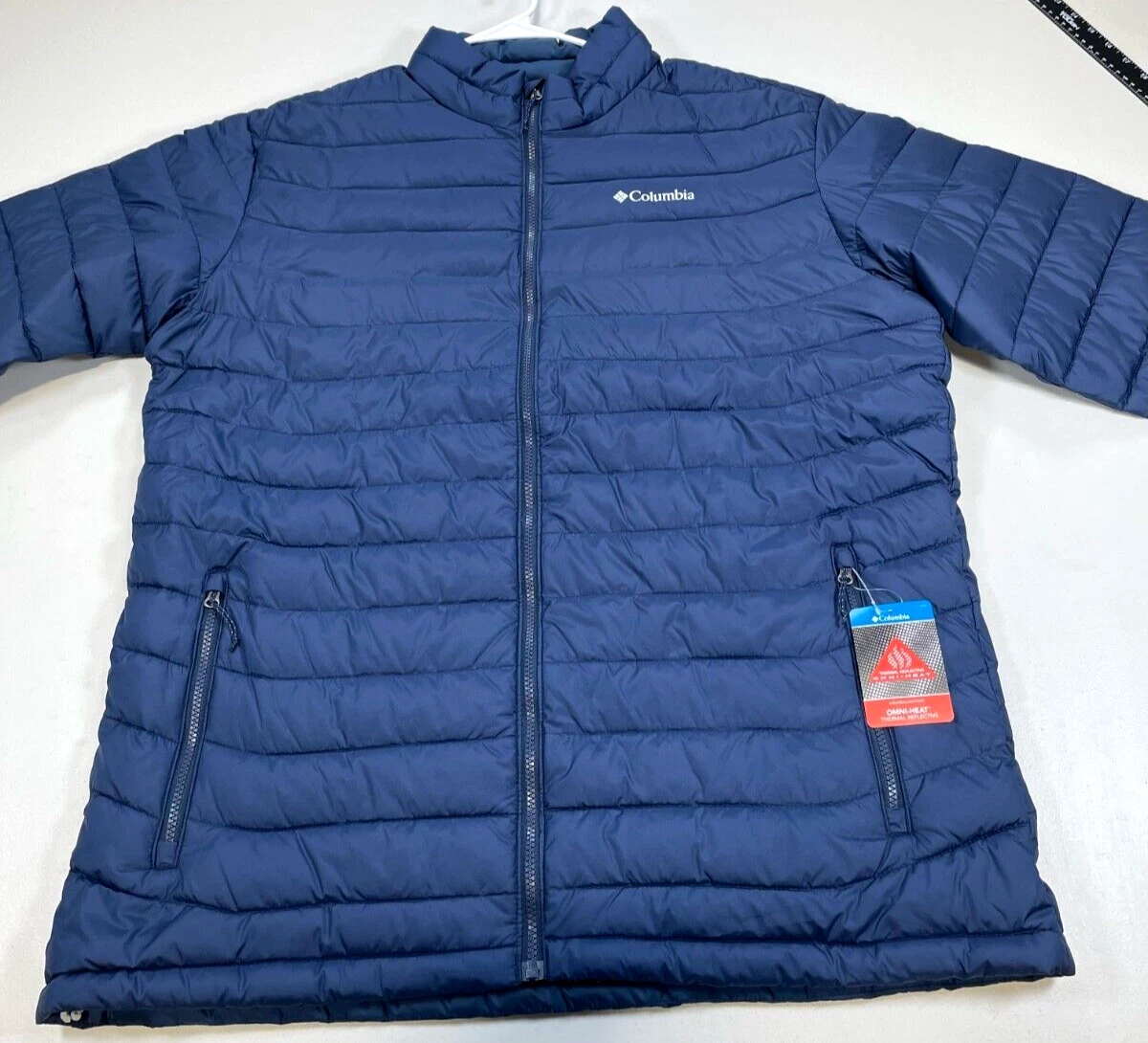 NWT Columbia Mens Power Lite Jacket Omni-Heat Thermal Reflective Blue Sz XLT
