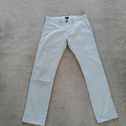 Men's J. Crew Chino Pants 31x30 Slim Fit Flex Cotton Blend Beige VGUC