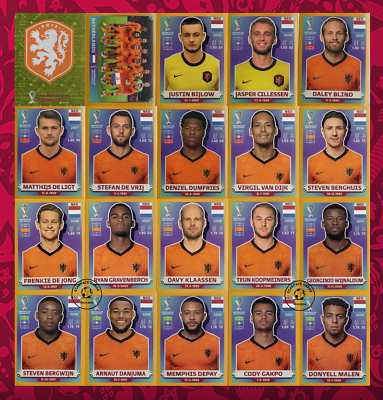 2022 Panini FIFA World Cup Qatar Gold Exclusive Stickers