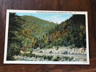 View from Cold River Bridge Mohawk Trail Massachusetts Postcard