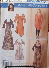 1623 Simplicity SEWING Pattern UNCUT misses 10-18 khaliah ali knit dress tunic
