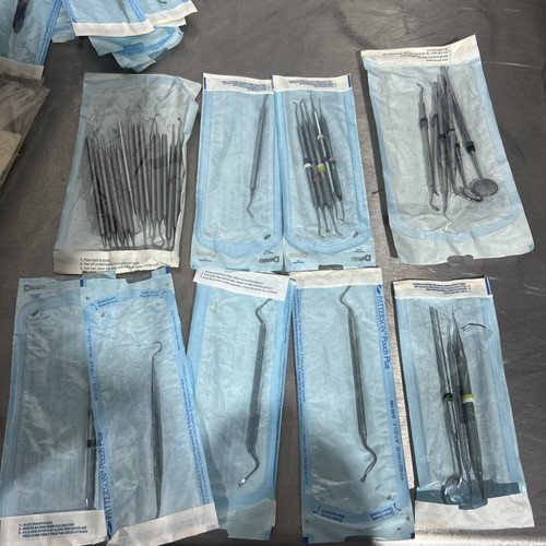 34Pc Dental Tool Lot Henry Schein Hurgfriedy Scraper Picks Mirror See Pic