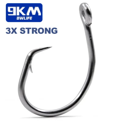 9KM DWLIFE 9KM Jumbo Inline Circle Hook 6/0#~28/0# for Sharks Saltwater Hooks Large Hooks
