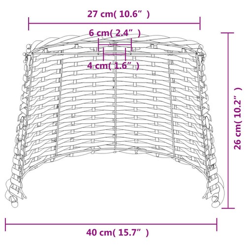 Ceiling Lamp Shade Hall Wicker Ceiling Light Shade Pendant Lamp Shade vidaXL - Picture 48 of 55