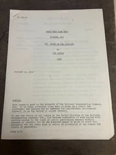 Original NBC  Radio Program script  1939 The Story of The Airplane
