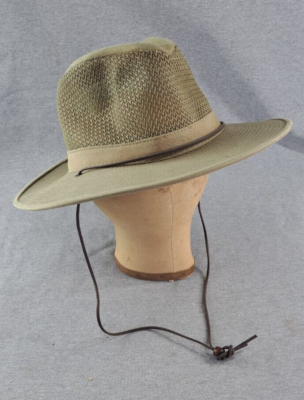 Vintage Orvis Oil Cloth Hat Sz Medium Waxed Safari Outdoors Hiking