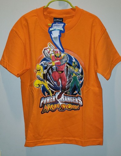 CLASSIC 2003 POWER RANGERS NINJA STORM BOYS T SHIRT~NEW~ORANGE SIZE SM 5/6 & M 7 - Picture 5 of 6