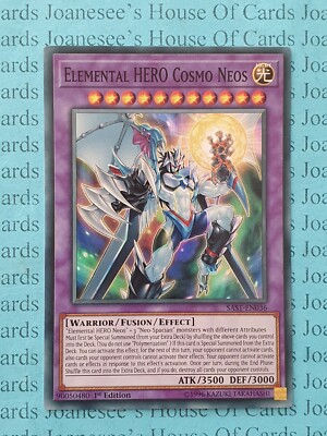SAST-DE036 Elementar-HELD Cosmo Neos Super Rare Yu-Gi-Oh Karte 1. Auflage Neu