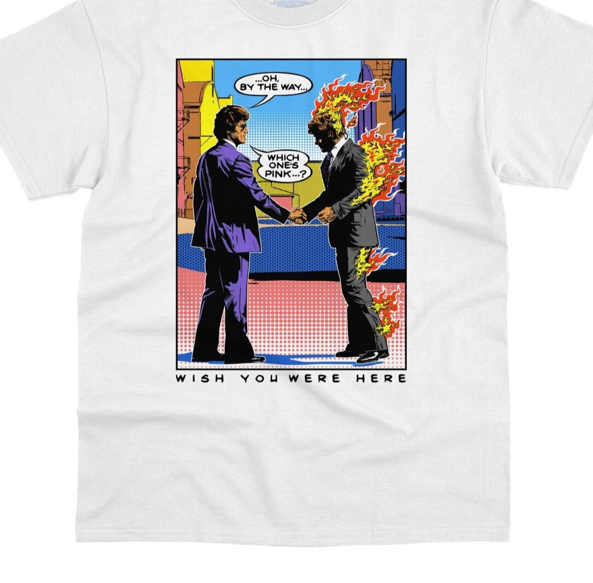 Pink Floyd ~ WISH YOU WERE HERE ~ T Shirt POP ART STYLE NEW 