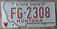 MONTANA STATE FISH and GAME DEPT license plate  1979  RANDOM NUMBERS