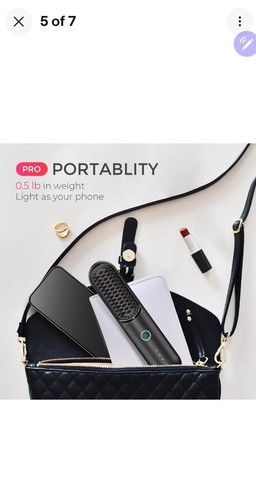 Tymo Porta Portable Rechargeable Cordless Hair Straightening Brush - Picture 4 of 11