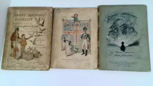 Juliana Horatia Ewing 3 Antiquarian Hardback Books Jackanapes, Snap-Dragons & Da