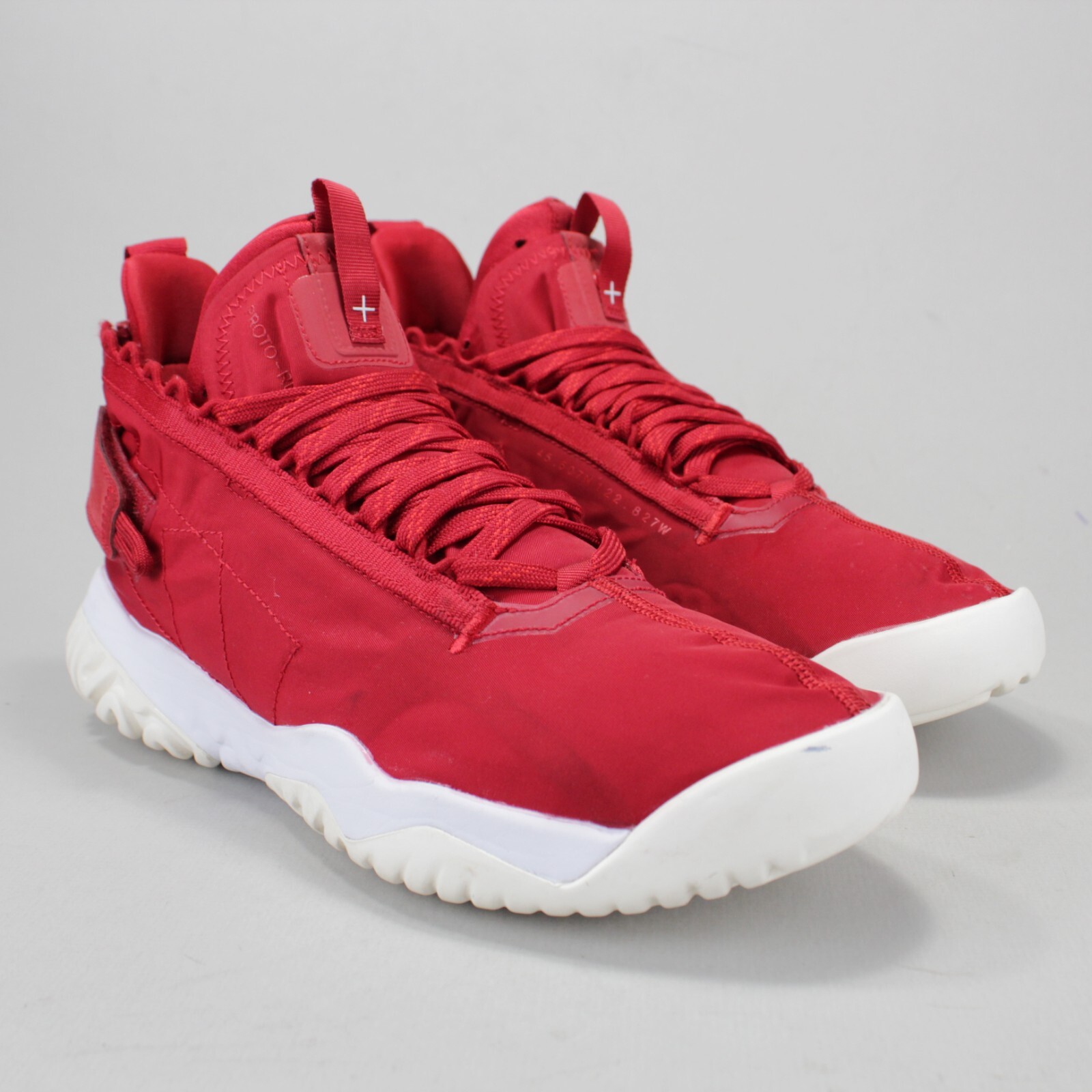 Jordan ProtoReact Mens Size 9.5 University Red HiTop Athletic Shoes