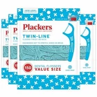 Plackers Twin-Line Dental Floss Picks, Designed with Two High  Assorted Sizes