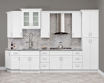 10x10 All Solid Wood Kitchen Cabinets Alpina White Rta New Ebay