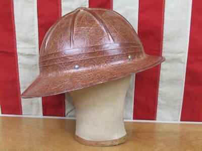 Vintage 1940s Davis Co. Plastiglas Safety Helmet Honey Brown Hard