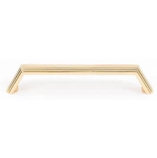 Alno A427-35-PB/NL Nicole 3 1/2" Pull Unlacquered Brass