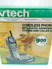 VTech Cordless Phone Caller ID 9162 Black 900 MHz Answering System NEW