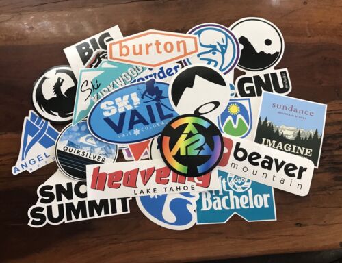 Ski Snowboard sticker pack / lot - Vail Heavenly Burton Oakley Jackson Hole K2 - Afbeelding 1 van 5