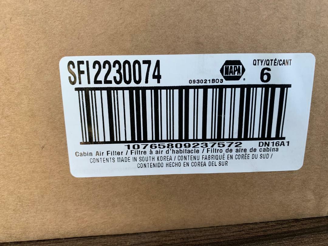 Napa Proselect Cabin Air Filter 2230074 **6PACK** eBay