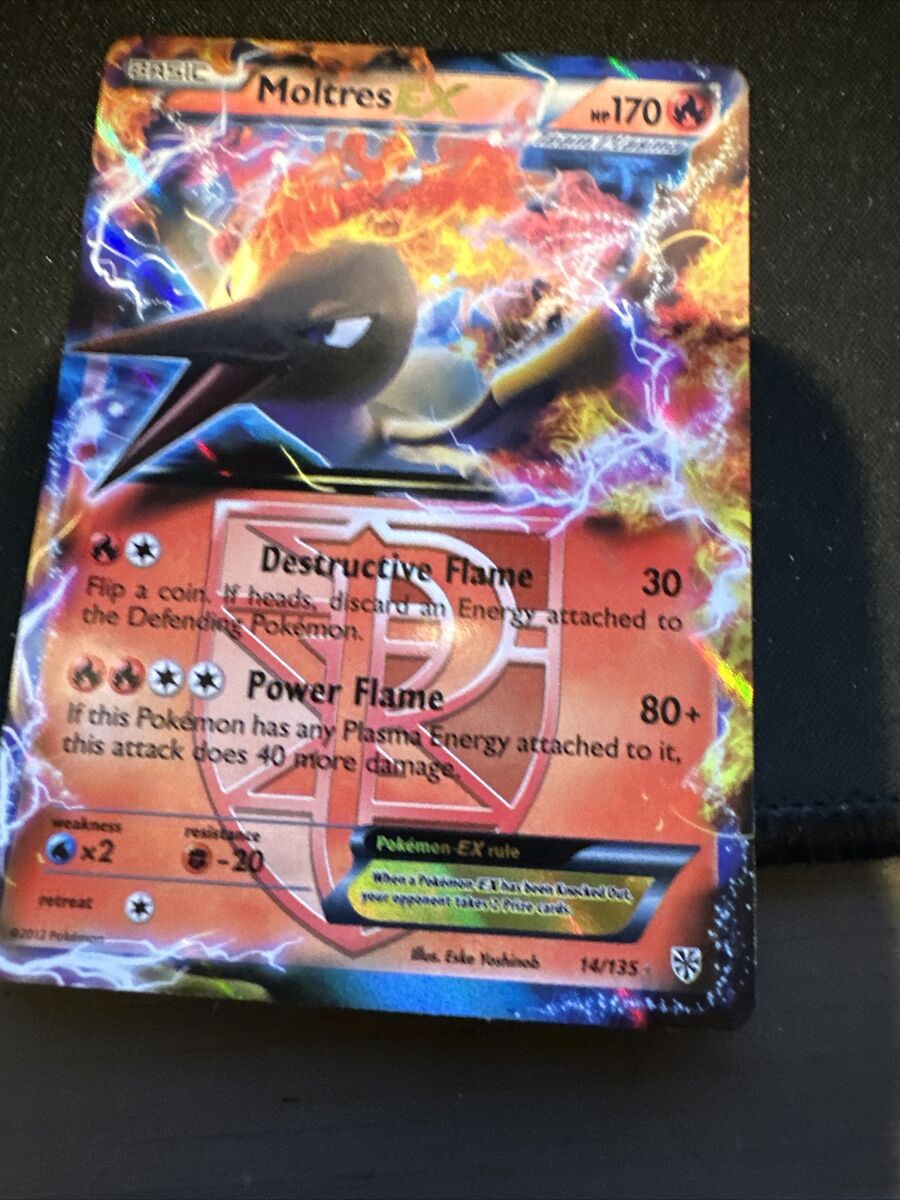 Moltres EX 14/135 Holo Ultra Rare B&W Plasma Storm Pokemon Moltres EX 14/135 Holo Ultra Rare B&W Plasma Storm Pokemon