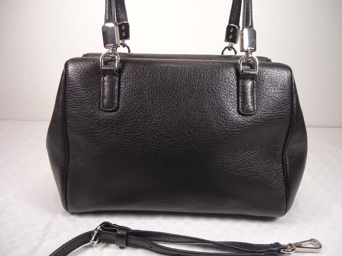 NWT Coach Madison Leather Mini Satchel Crossbody Bag Silver