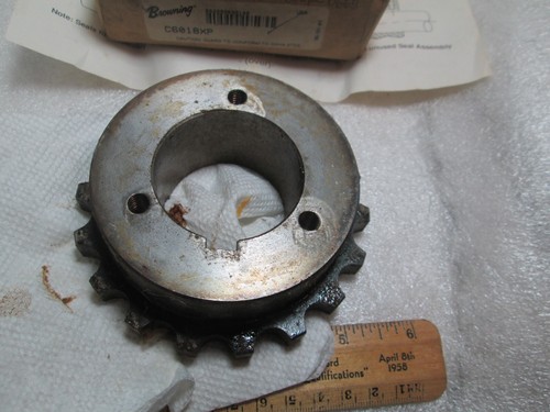 BROWNING CHAIN COUPLING sprocket C6018XP 1-15/16" Bore 18 teeth - Picture 2 of 3