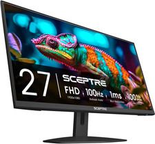 27-Inch Gaming Monitor, FHD 1080P, 100Hz, 1Ms, Displayport, HDMI X2, 100 Srgb,
