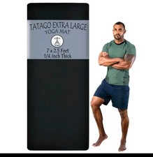 Yoga Mat Thick & Long for Home Workout. 84x30 (1/4" thick) XL Exercise Mat