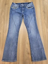 Vigoss Slim Boot Heritage Fit Denim Jeans Womens Sz 10, Length 32, Logo, Pockets