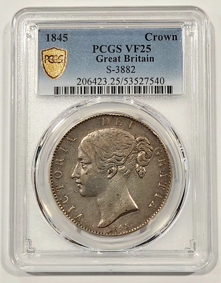 1845年 イギリス クラウン PCGS F15 1845 Year UK Crown Coins for sale | eBay