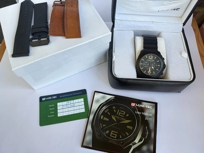 Lum-Tec M47 Black PVD Steel Quartz Chronograph Watch, No 190/250