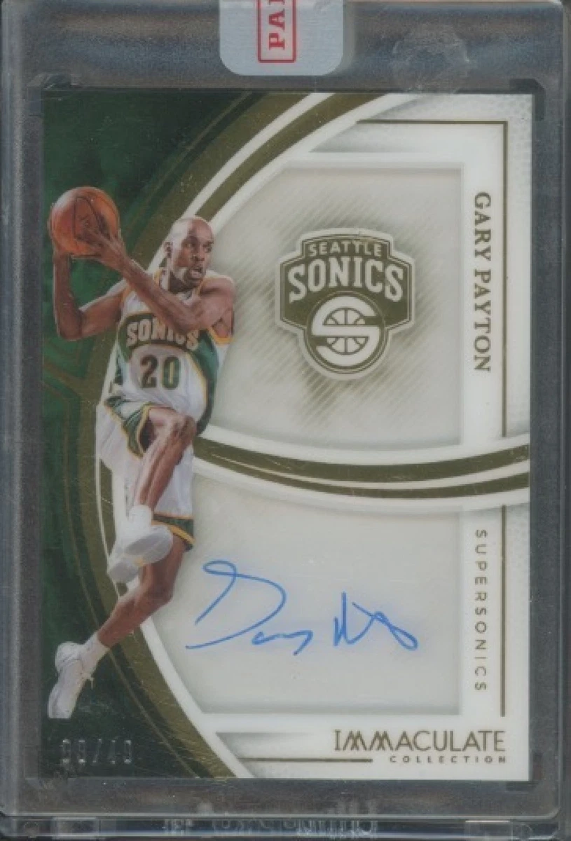 Panini Gary Payton Basketball Autographed Sports Trading Cards