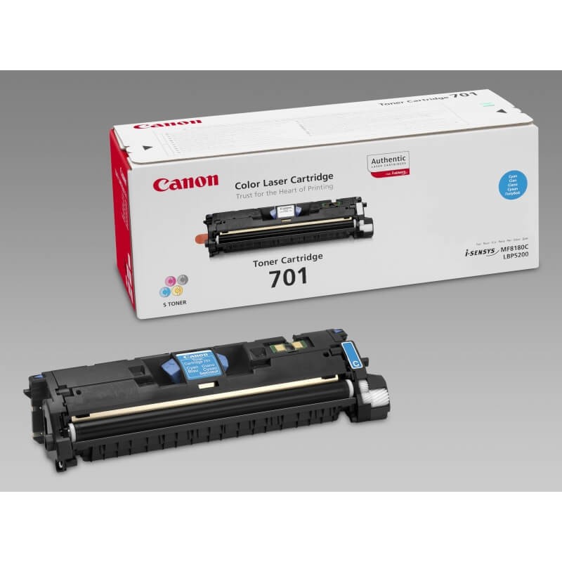 Toner Canon 701C cyan original réf 9286A003 pour des impressions laser nettes