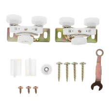 Door Hanging Wheel Sliding Hardware Kit Furniture Floor Pulley Parts