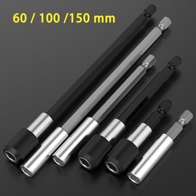 Magnetic Extension Socket Drill Bit Holder Screwdriver 1/4'' Hex Shank Quick New