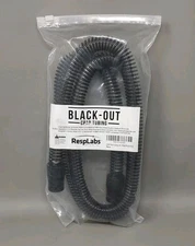 RespLabs Black-Out CPAP Tubing 6 FT 19mm ID 22mm Cuff Flexible Hose New Sealed